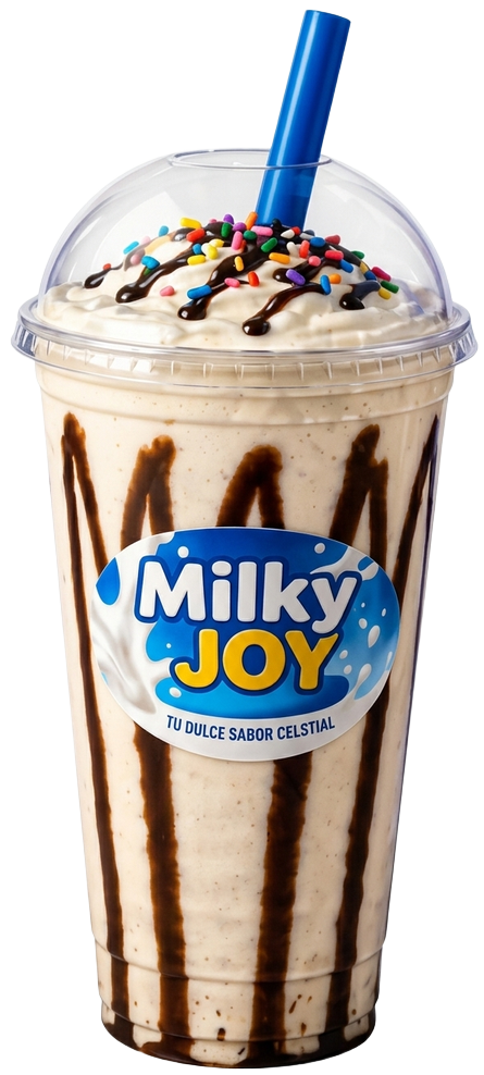 Milky Joy Shake — vaso cremoso con chocolate y sprinkles